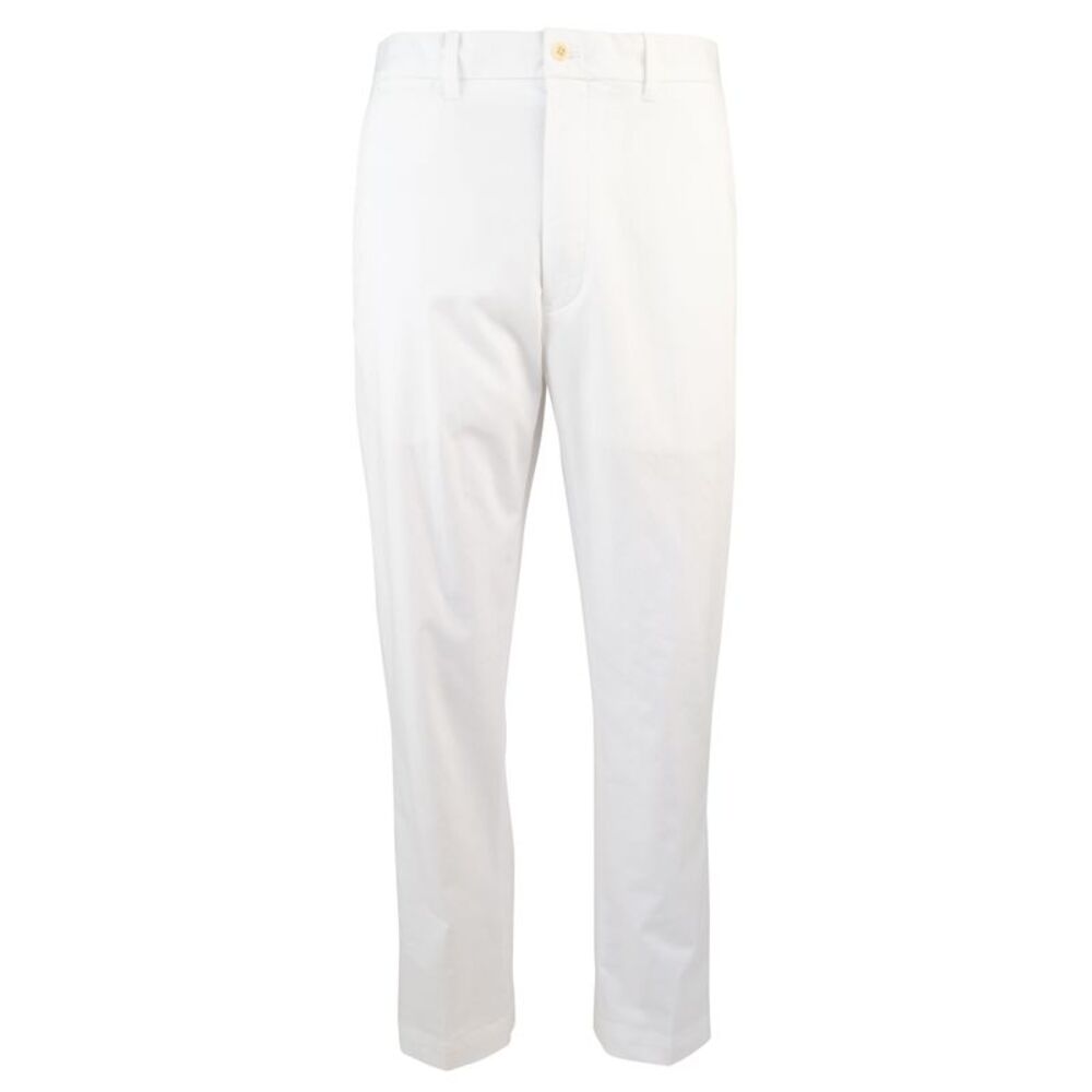Men's Classic Fit Stretch Chino Links Pants Wht 34Wx32L